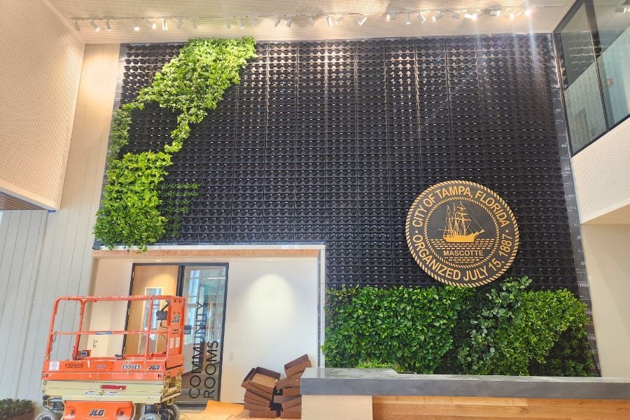 Living wall installation