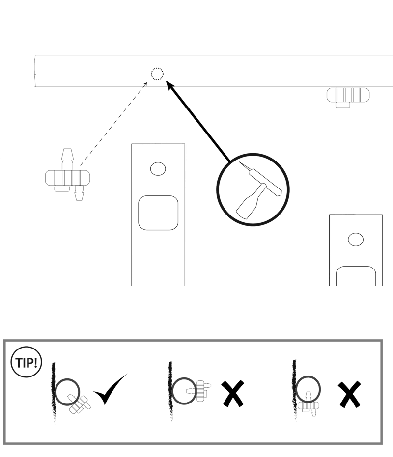 Diagram of installing irrigation pipes