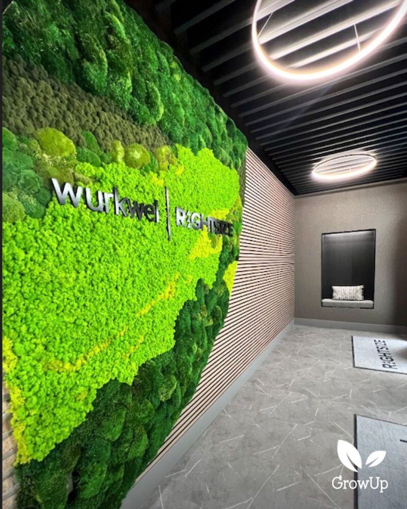 Moss Wall With Signage