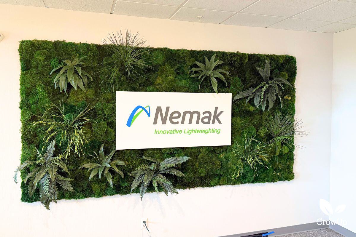 Moss and Faux Plant Wall