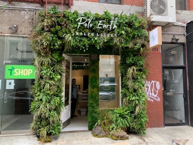 Ralph Lauren living wall store front