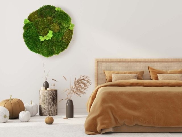 round pre-built moss wall