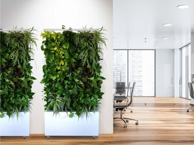 mobile dividers in an office