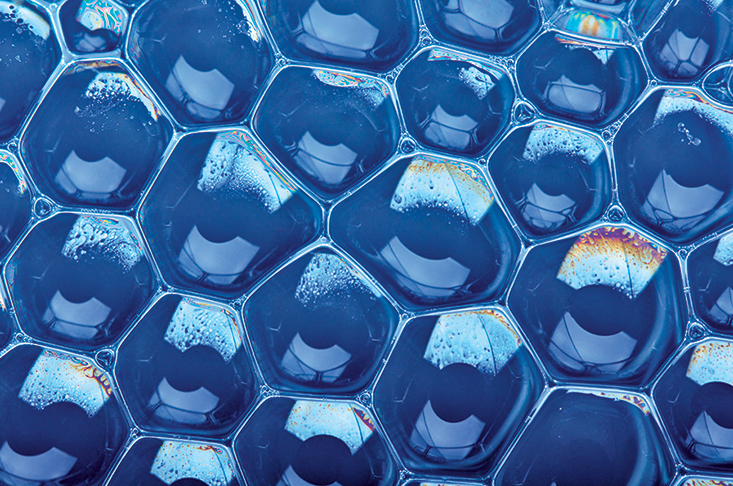 Growup vertical farming | hexagonal bubble formation