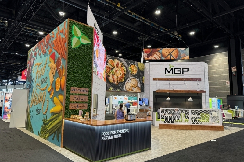 moss wall in exhibition stall